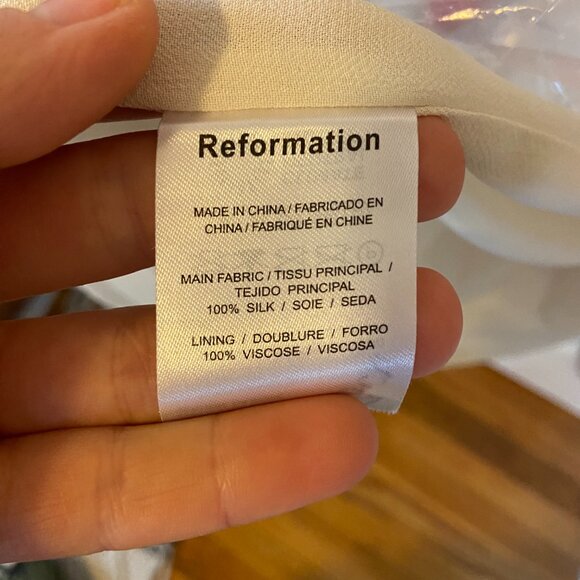 Reformation 100% Silk Dress Giverny Pattern Size 8 - Picture 5 of 5